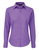 WOMEN'S POPLIN LONG SLEEVE FITTED STYLE SHIRT