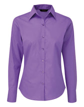 WOMEN'S POPLIN LONG SLEEVE FITTED STYLE SHIRT