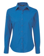 WOMEN'S POPLIN LONG SLEEVE FITTED STYLE SHIRT