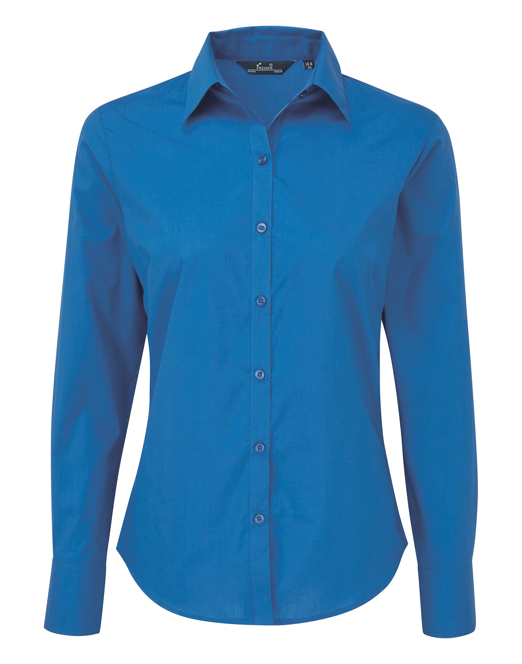 WOMEN'S POPLIN LONG SLEEVE FITTED STYLE SHIRT