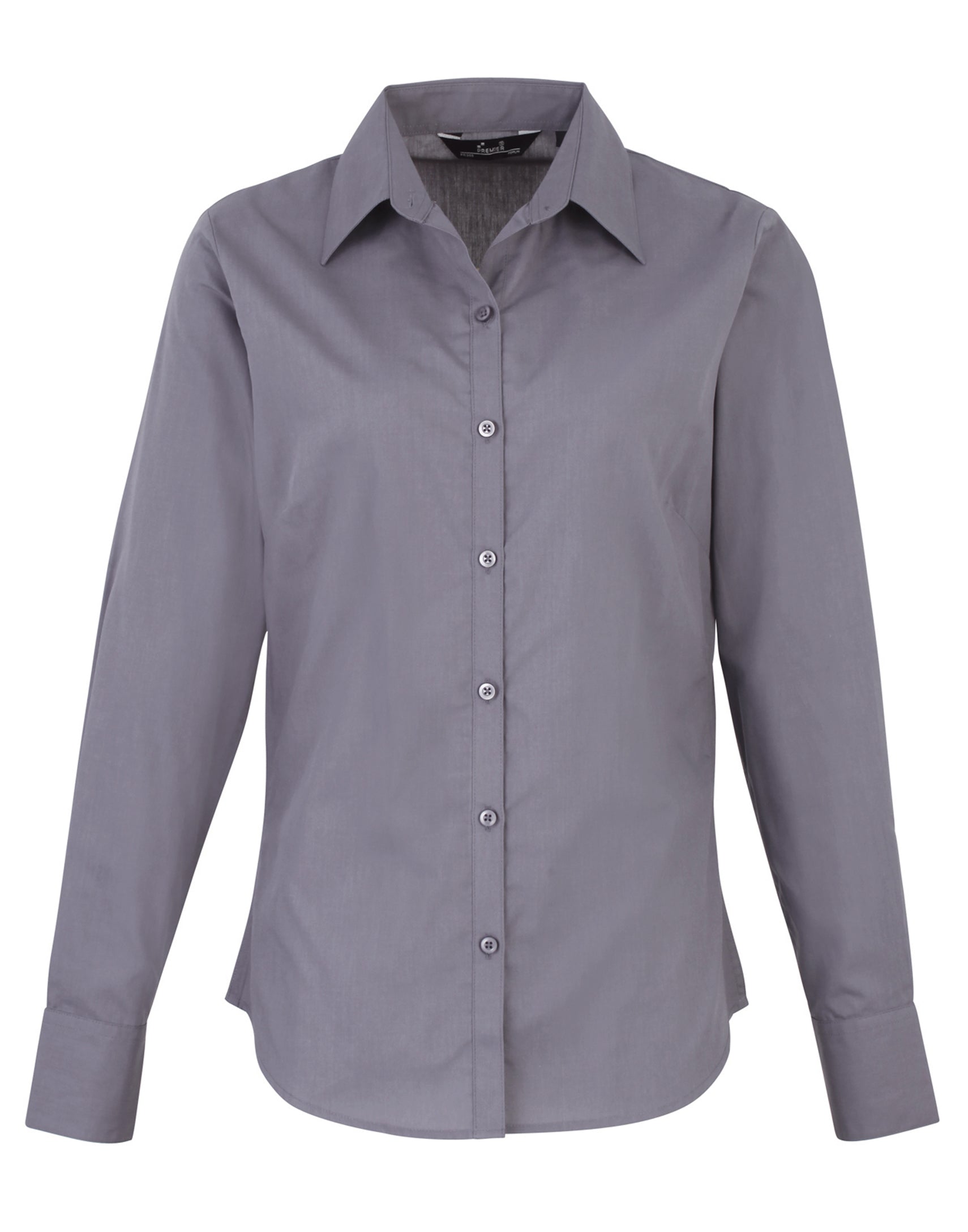 WOMEN'S POPLIN LONG SLEEVE FITTED STYLE SHIRT