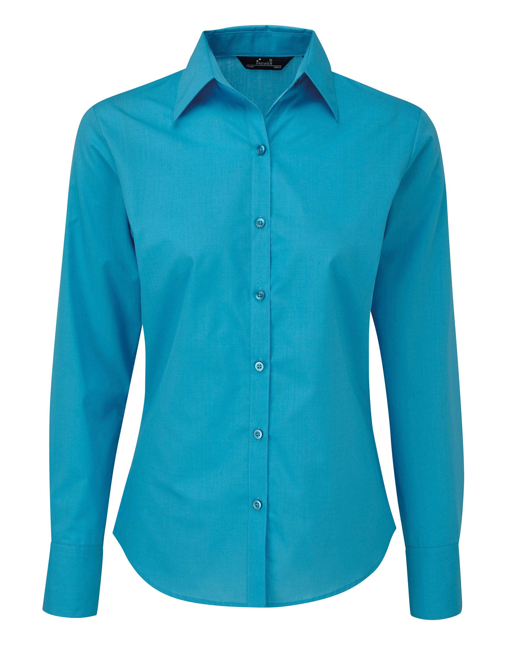 WOMEN'S POPLIN LONG SLEEVE FITTED STYLE SHIRT