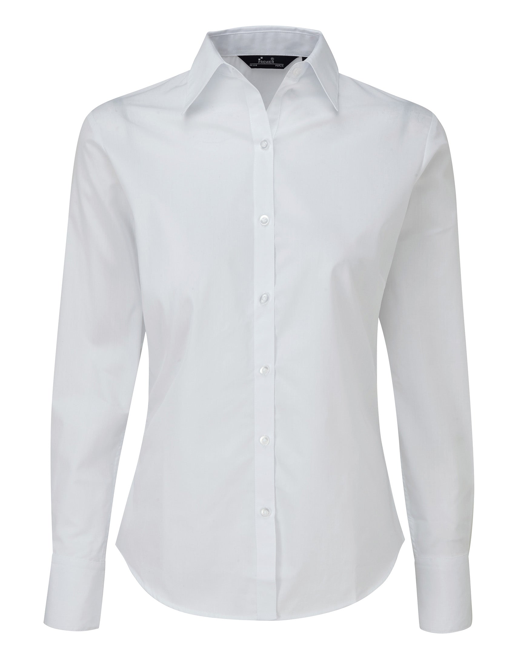 WOMEN'S POPLIN LONG SLEEVE FITTED STYLE SHIRT