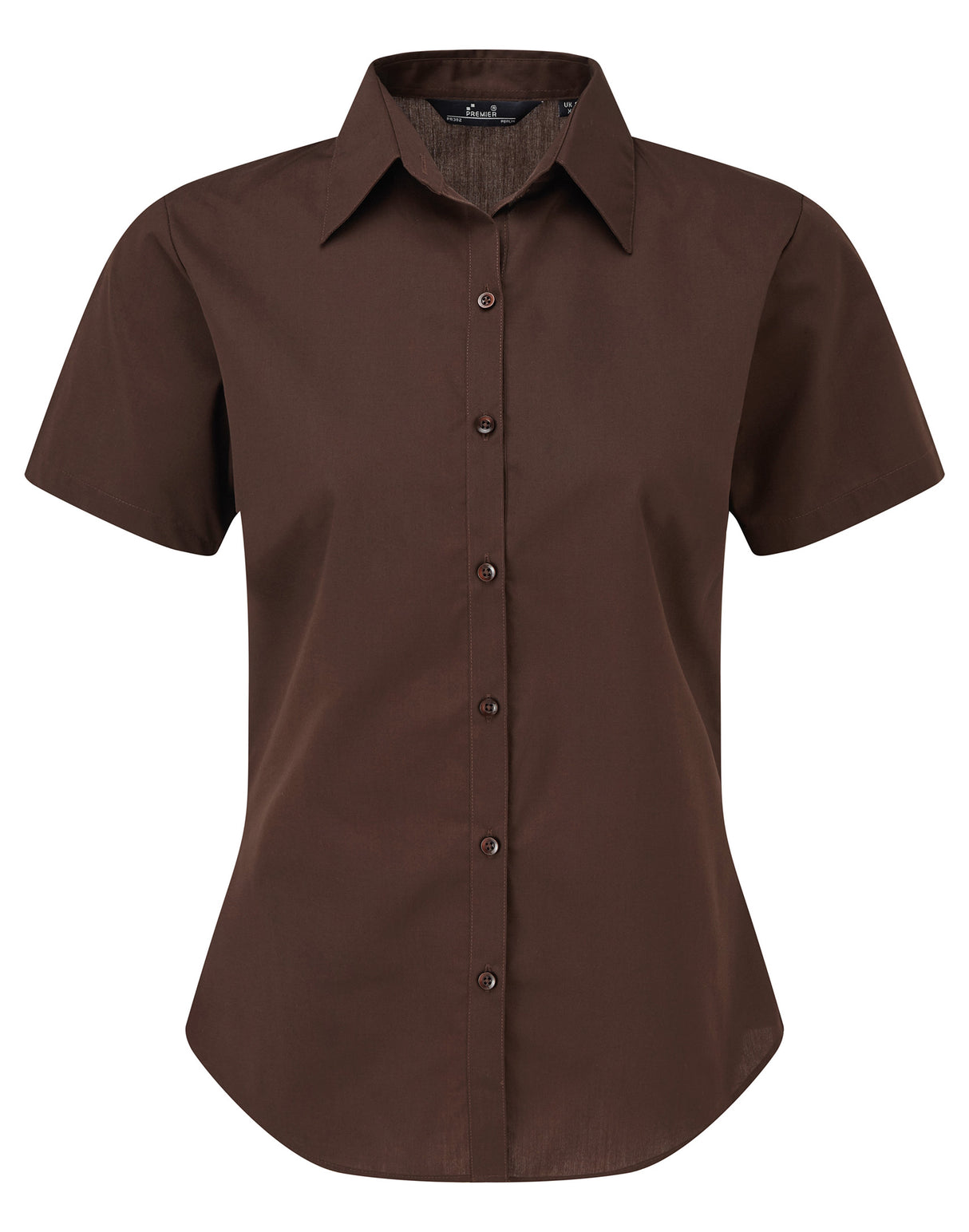 WOMEN'S SHORT SLEEVE FITTED STYLE POPLIN SHIRT