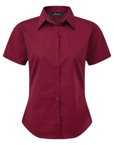 WOMEN'S SHORT SLEEVE FITTED STYLE POPLIN SHIRT