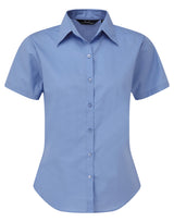 WOMEN'S SHORT SLEEVE FITTED STYLE POPLIN SHIRT