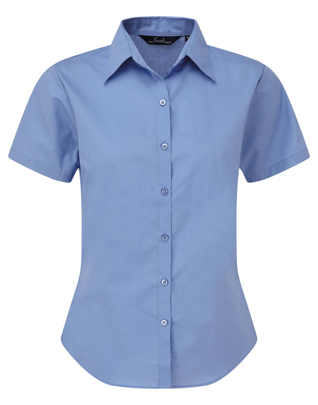 WOMEN'S SHORT SLEEVE FITTED STYLE POPLIN SHIRT