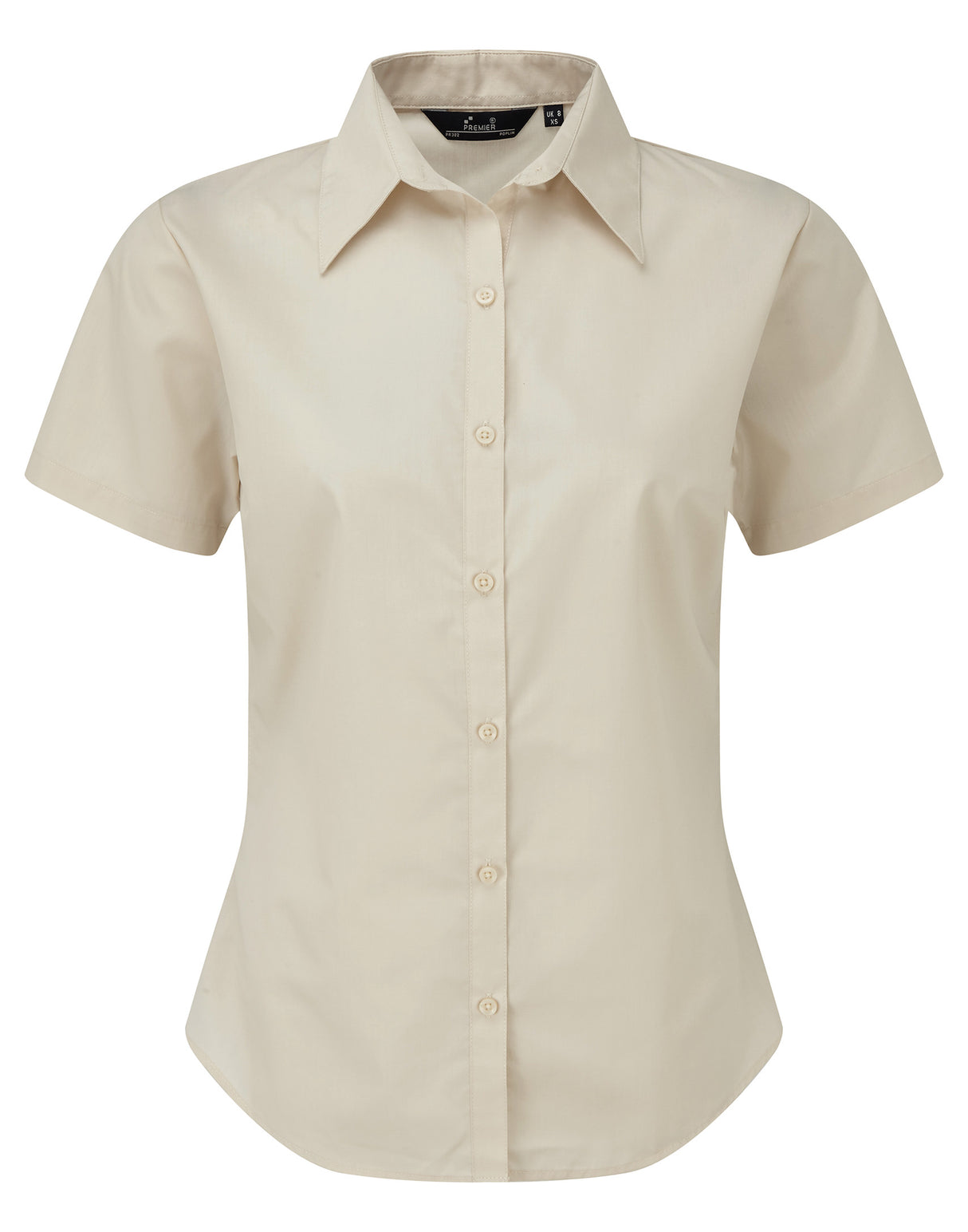 WOMEN'S SHORT SLEEVE FITTED STYLE POPLIN SHIRT