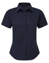 WOMEN'S SHORT SLEEVE FITTED STYLE POPLIN SHIRT