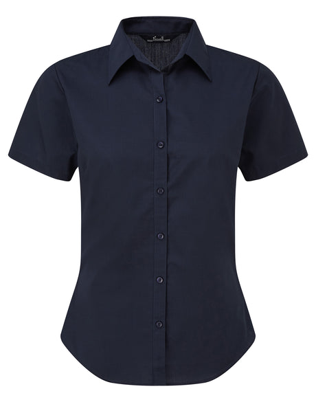 WOMEN'S SHORT SLEEVE FITTED STYLE POPLIN SHIRT