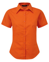 WOMEN'S SHORT SLEEVE FITTED STYLE POPLIN SHIRT