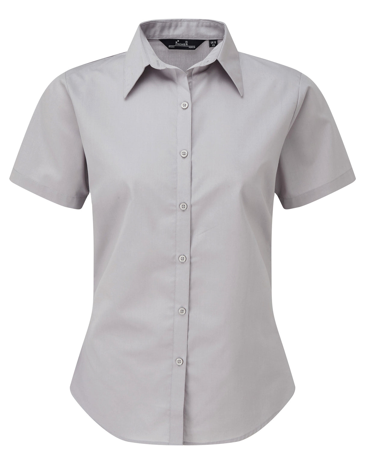WOMEN'S SHORT SLEEVE FITTED STYLE POPLIN SHIRT