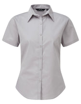 WOMEN'S SHORT SLEEVE FITTED STYLE POPLIN SHIRT