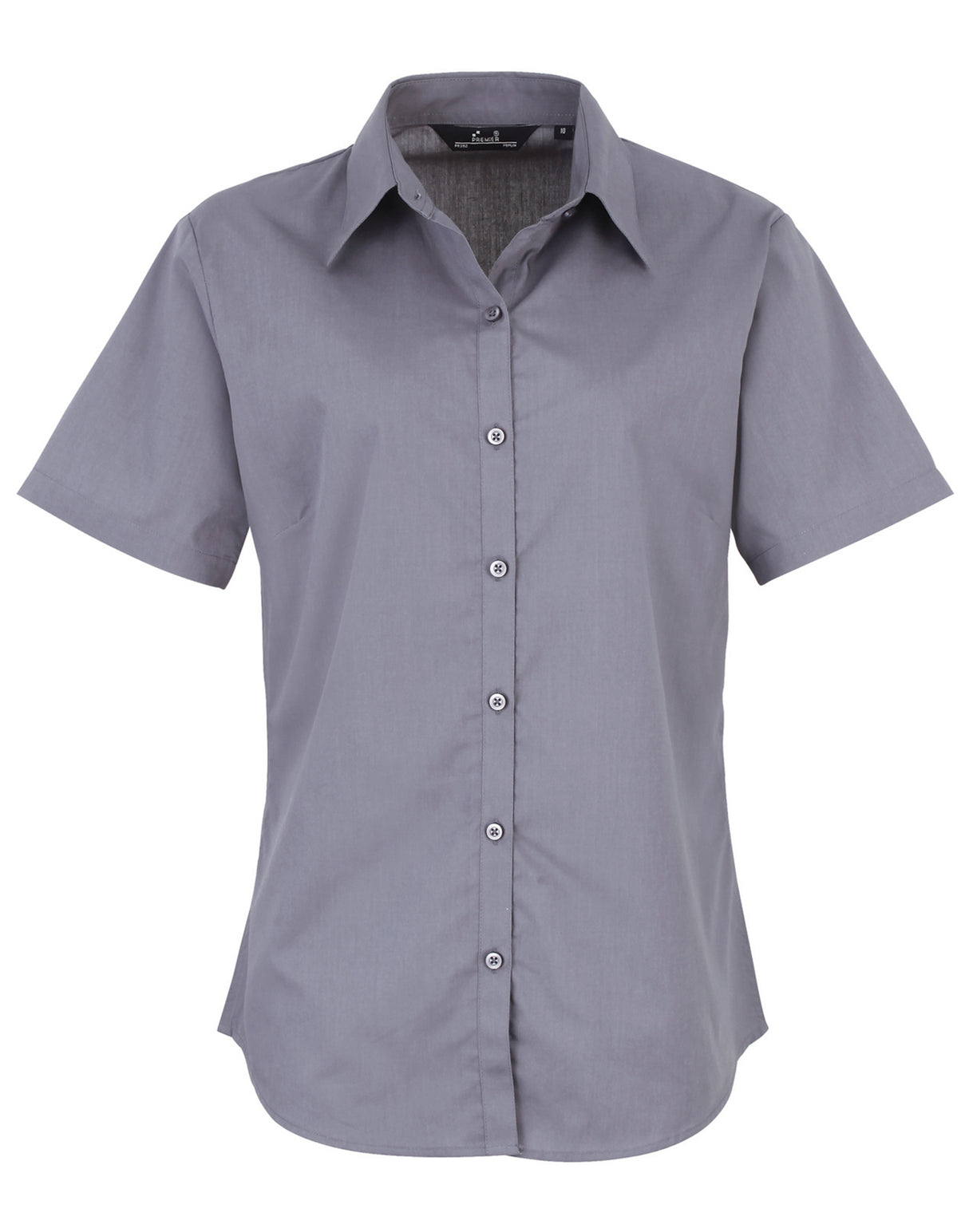 WOMEN'S SHORT SLEEVE FITTED STYLE POPLIN SHIRT