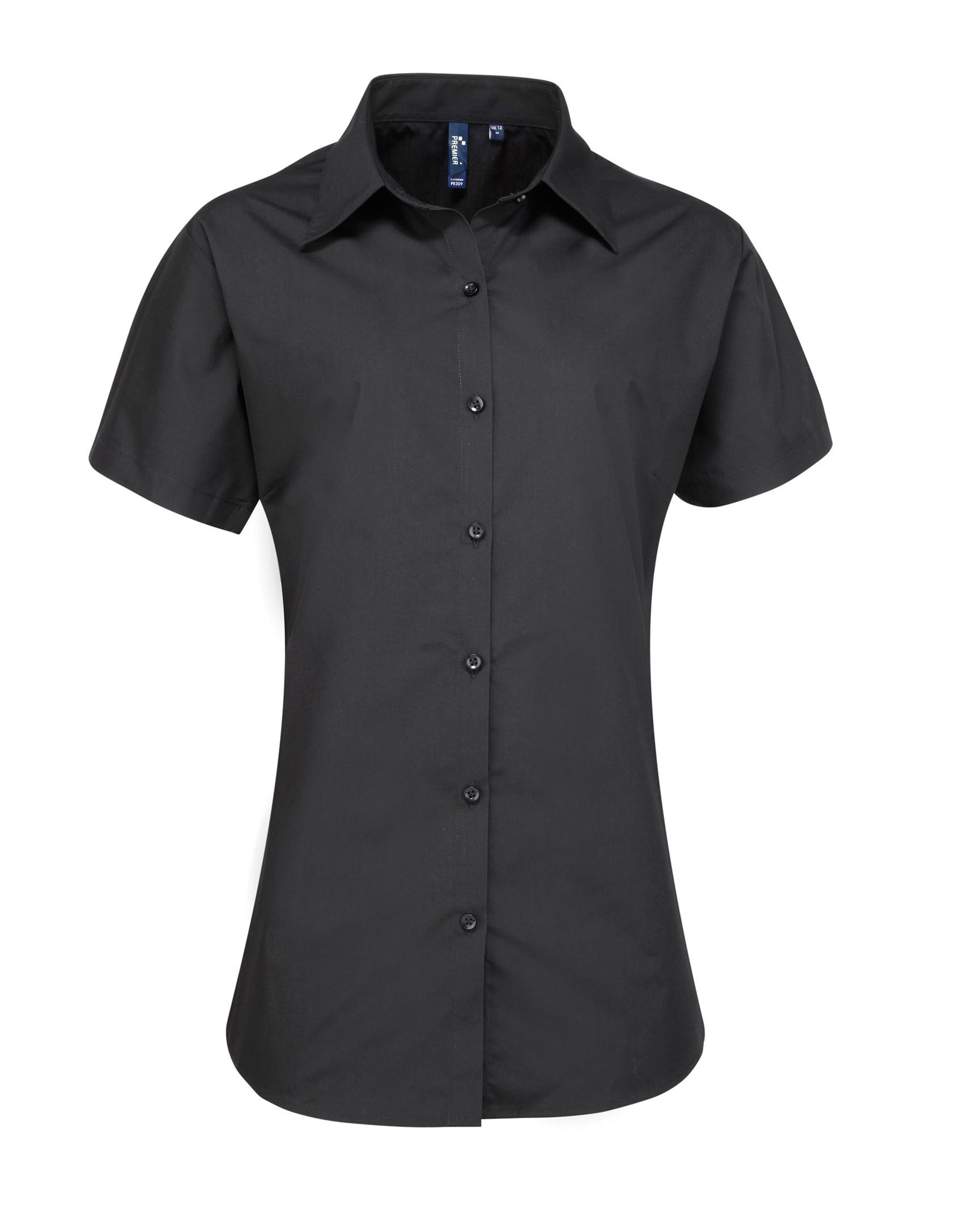 FRONT OF HOUSE SHORT SLEEVE EASY CARE BLOUSE