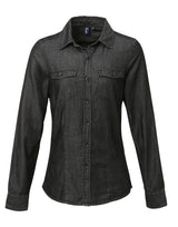 WOMEN'S JEAN STITCH DENIM SHIRT