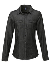 WOMEN'S JEAN STITCH DENIM SHIRT