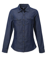 WOMEN'S JEAN STITCH DENIM SHIRT