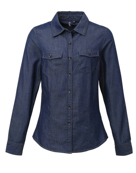 WOMEN'S JEAN STITCH DENIM SHIRT