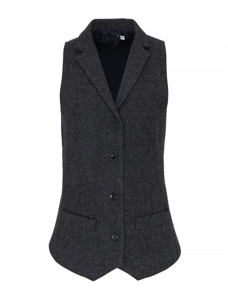 WOMEN'S HERRINGBONE WAISTCOAT