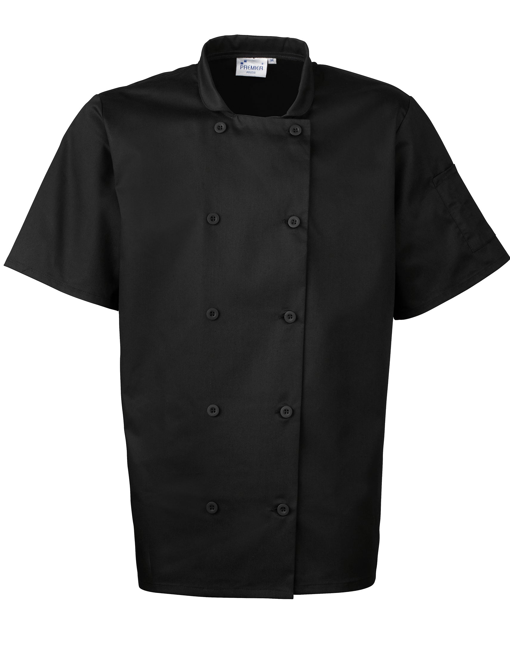 CHEF'S JACKET SHORT SLEEVE BUTTON FASTEN