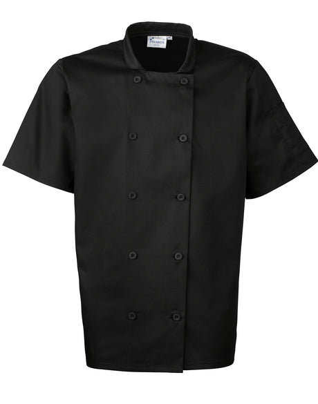 CHEF'S JACKET SHORT SLEEVE BUTTON FASTEN