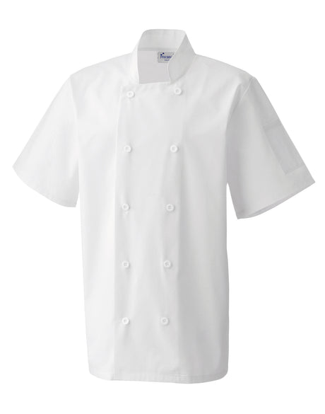 CHEF'S JACKET SHORT SLEEVE BUTTON FASTEN