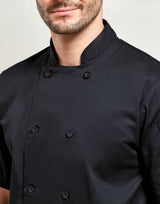 CHEF'S JACKET SHORT SLEEVE BUTTON FASTEN