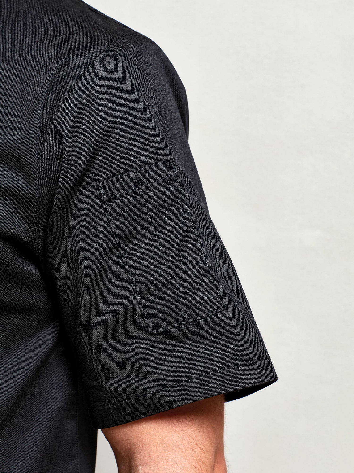 CHEF'S JACKET SHORT SLEEVE BUTTON FASTEN