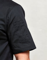 CHEF'S JACKET SHORT SLEEVE BUTTON FASTEN
