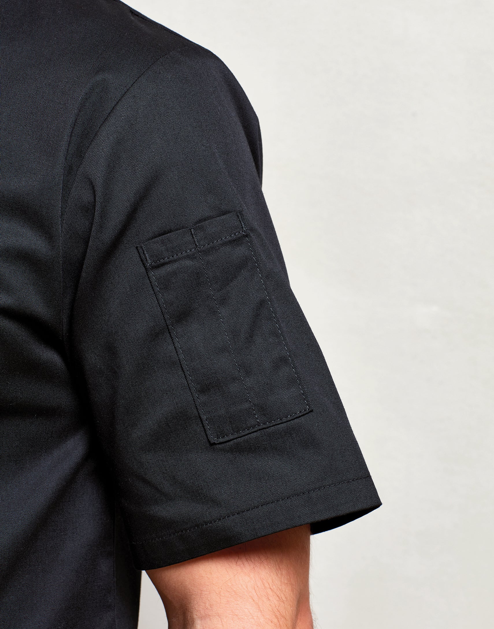 CHEF'S JACKET SHORT SLEEVE BUTTON FASTEN