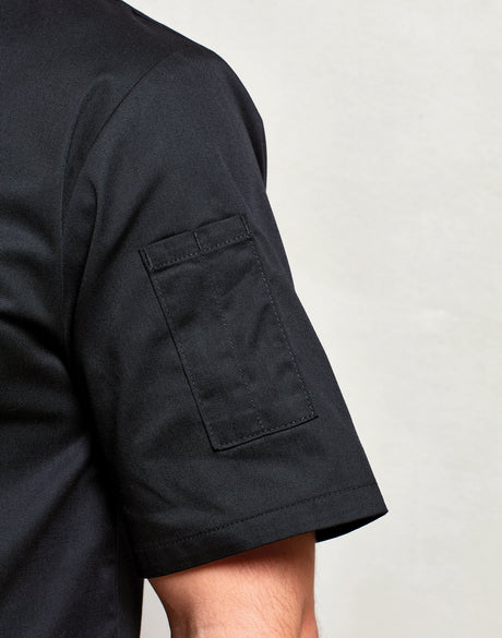 CHEF'S JACKET SHORT SLEEVE BUTTON FASTEN