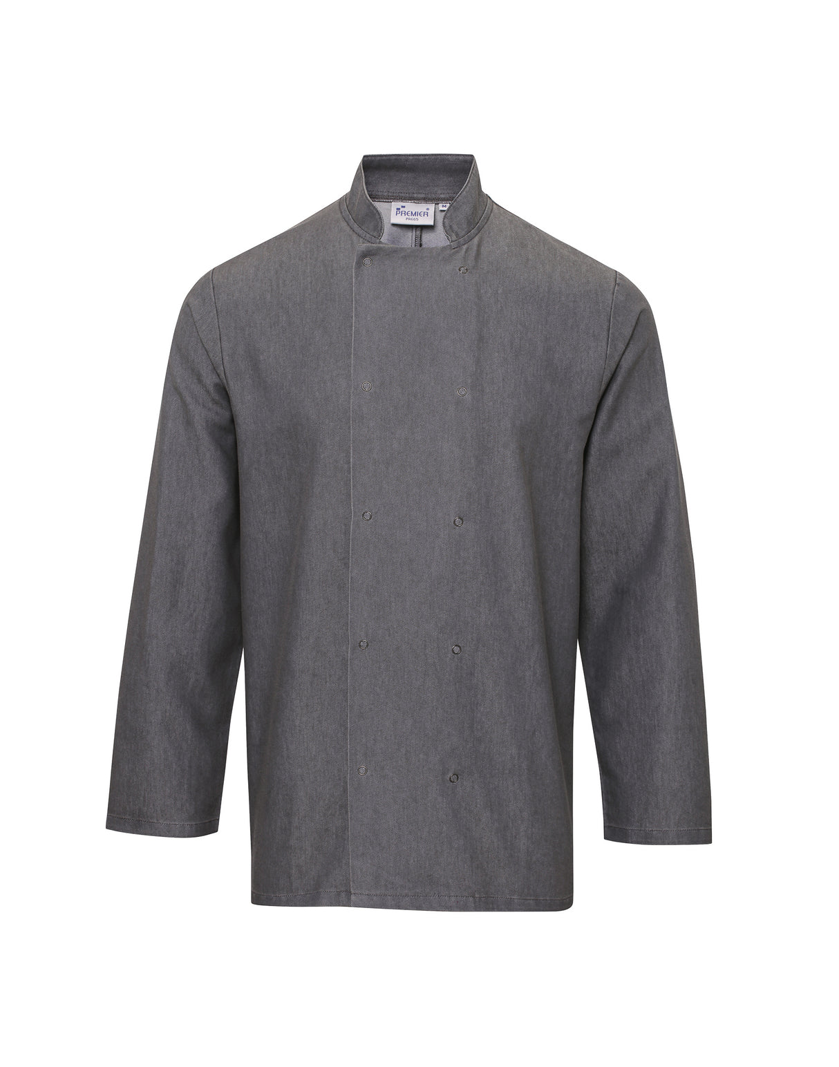 Denim Stud-Fasten Chef’s Jacket