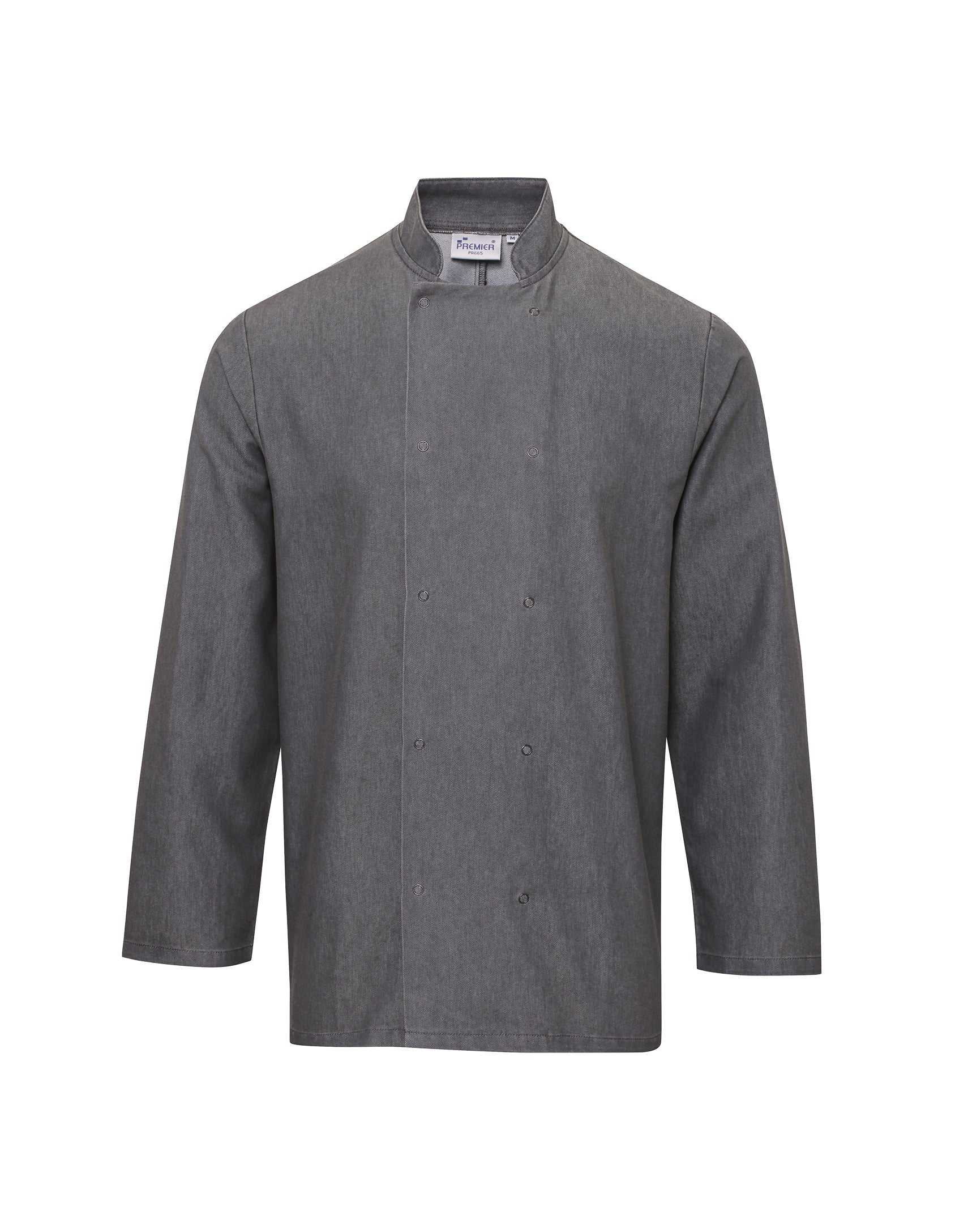 Denim Stud-Fasten Chef’s Jacket