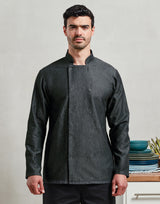 Denim Stud-Fasten Chef’s Jacket