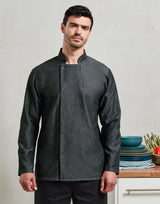 Denim Stud-Fasten Chef’s Jacket
