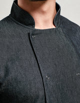 Denim Stud-Fasten Chef’s Jacket