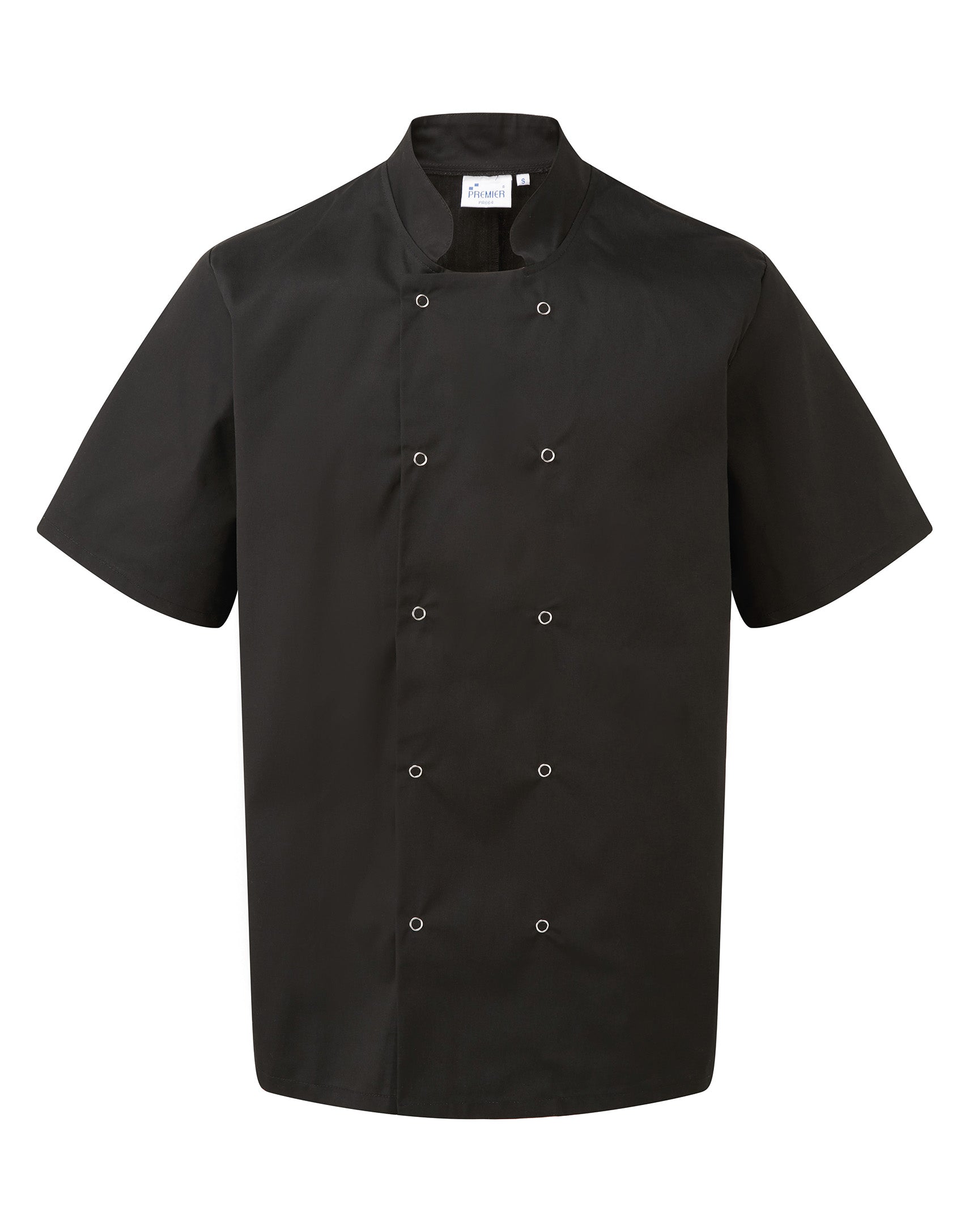 STUD FASTEN SHORT SLEEVE CHEF'S JACKET