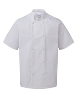STUD FASTEN SHORT SLEEVE CHEF'S JACKET
