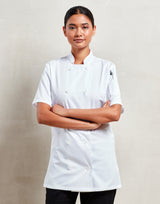 WOMEN'S SHORT SLEEVE CHEF'S JACKET