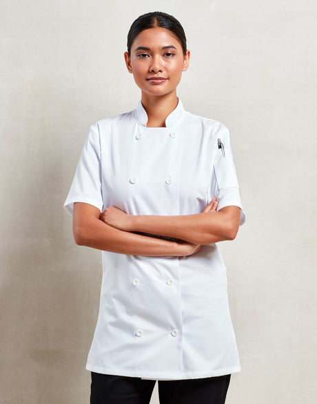 WOMEN'S SHORT SLEEVE CHEF'S JACKET