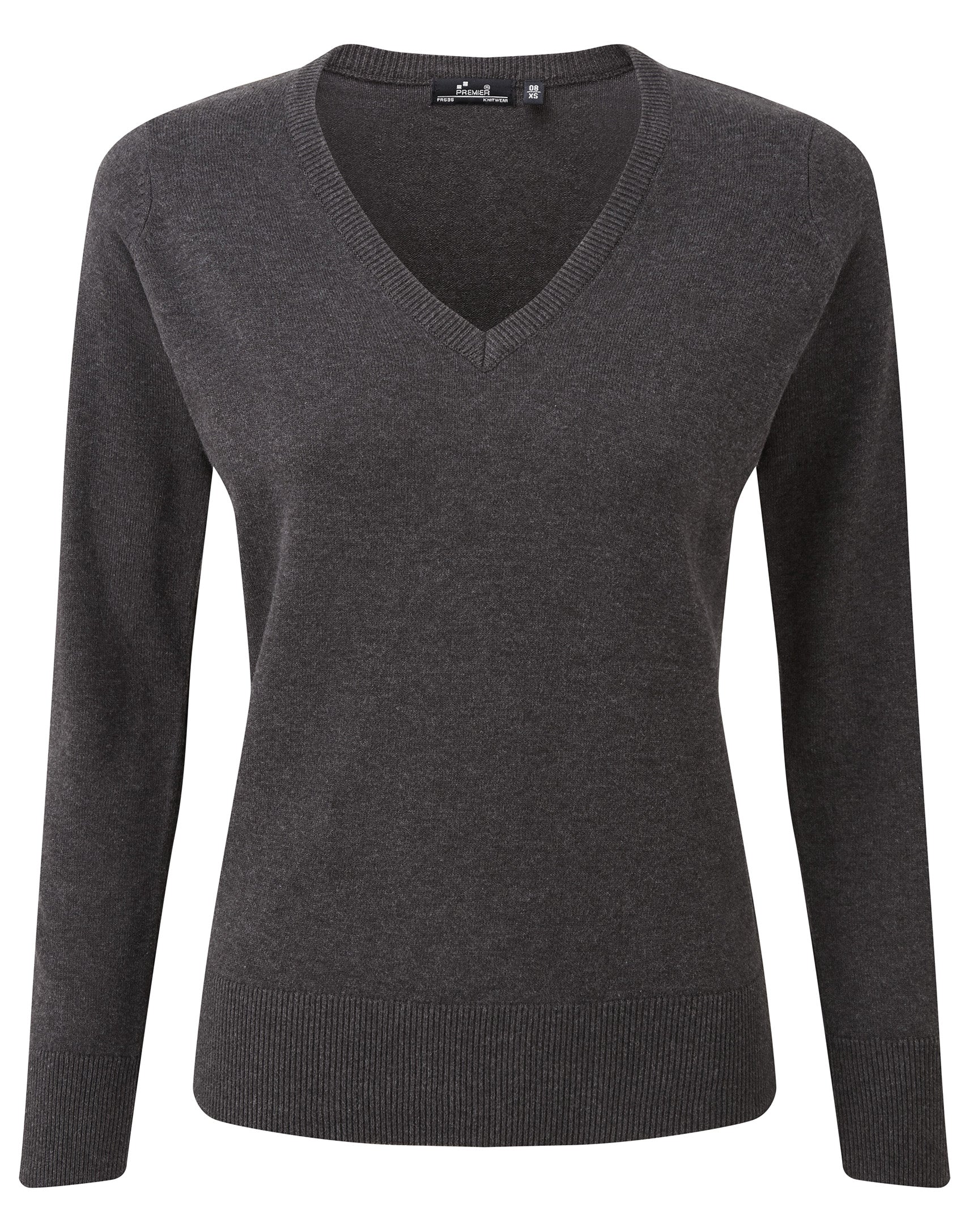 LADIES V-NECK KNITTED JUMPER