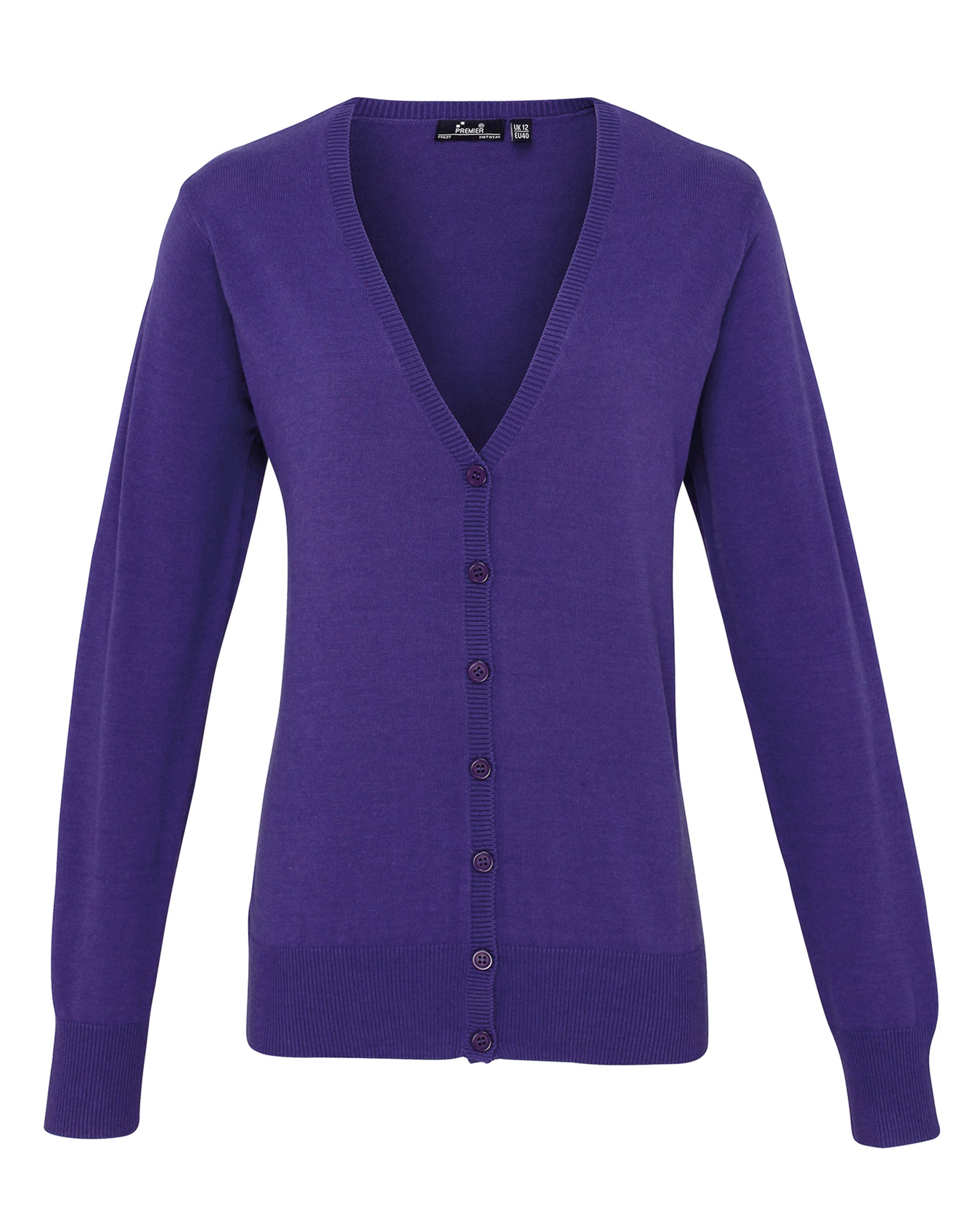 LADIES COTTON RICH KNITTED CARDIGAN