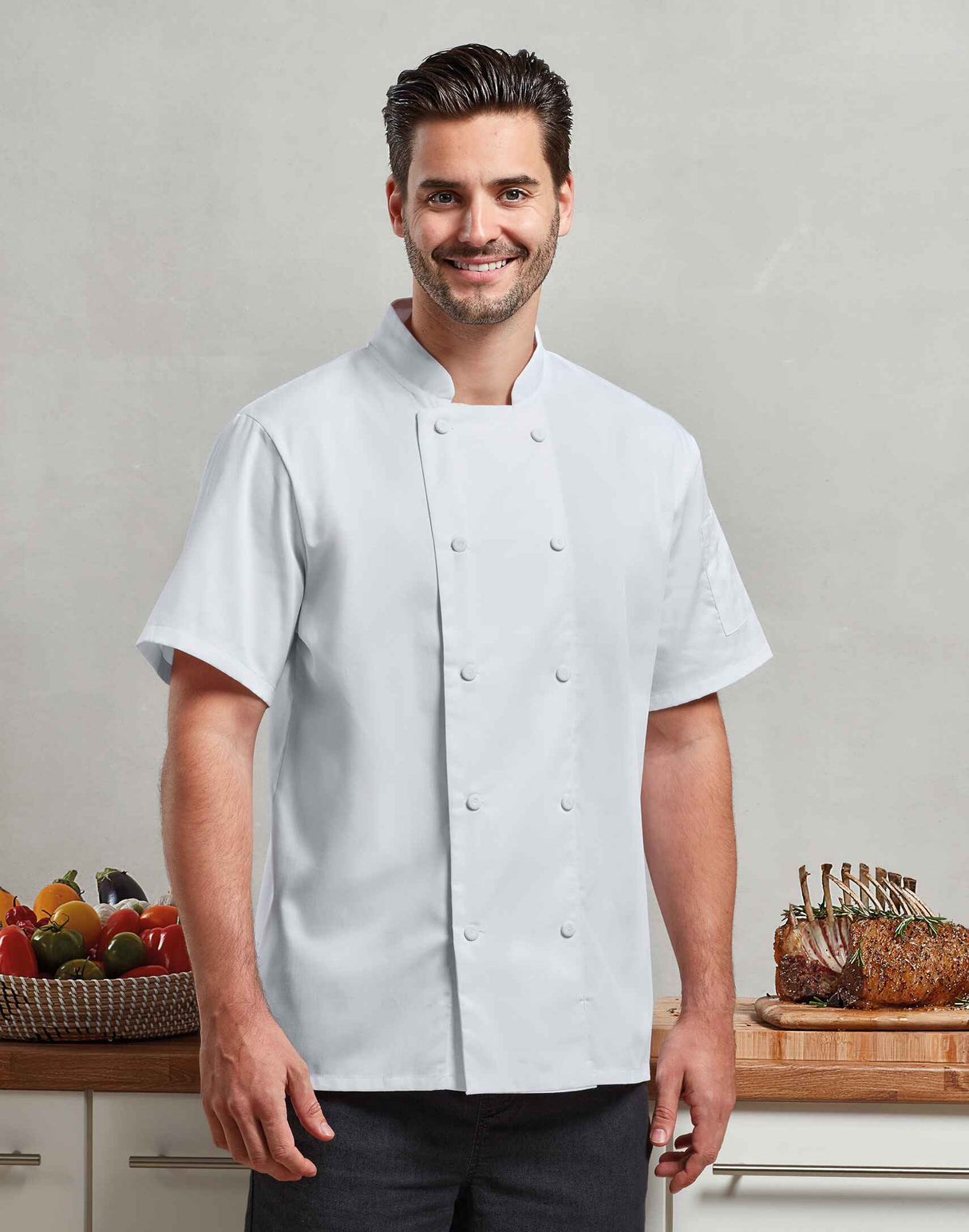 SHORT SLEEVE COOLCHECKER CHEF JACKET