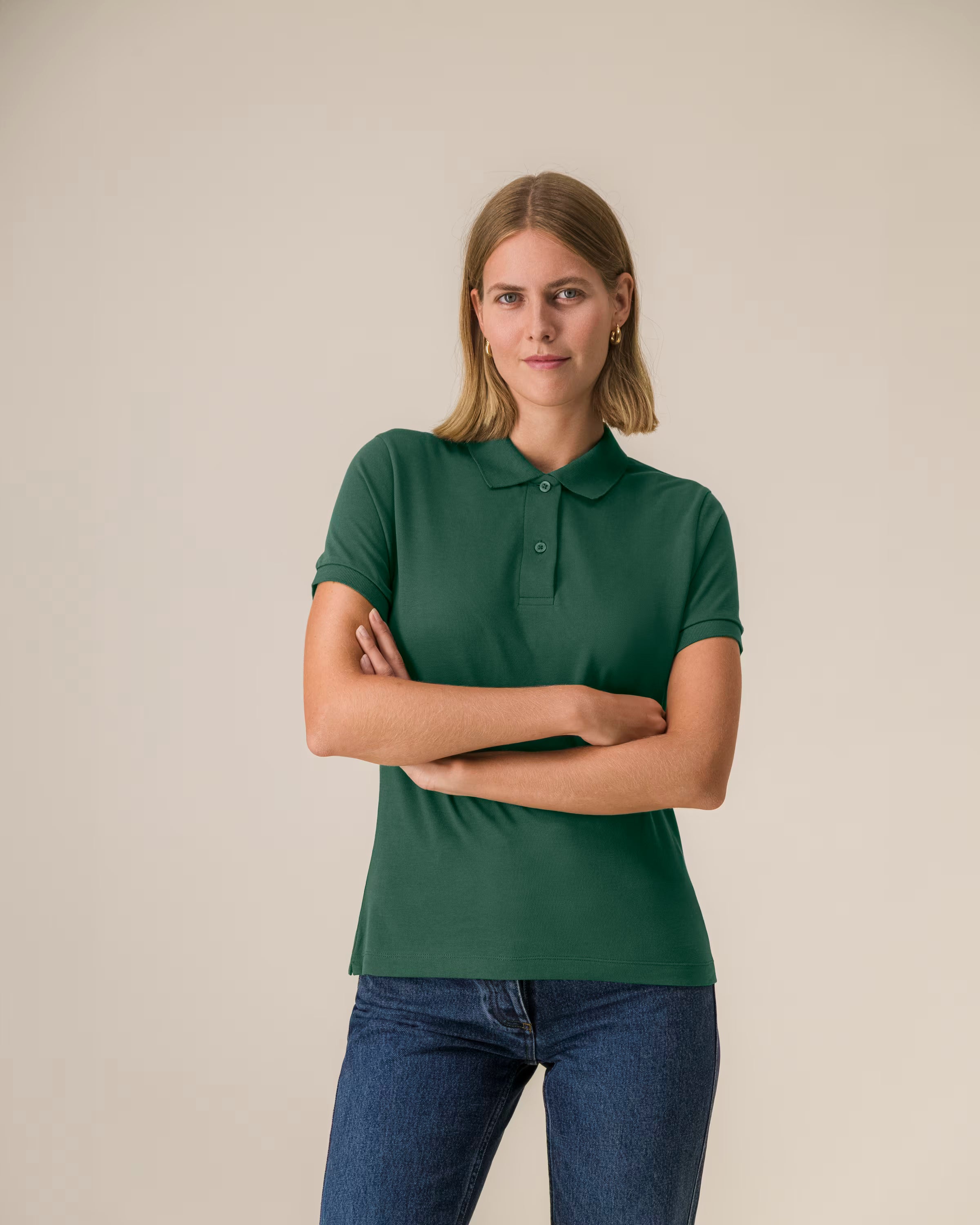 WOMEN'S 100% ORGANIC COTTON POLO SHIRT