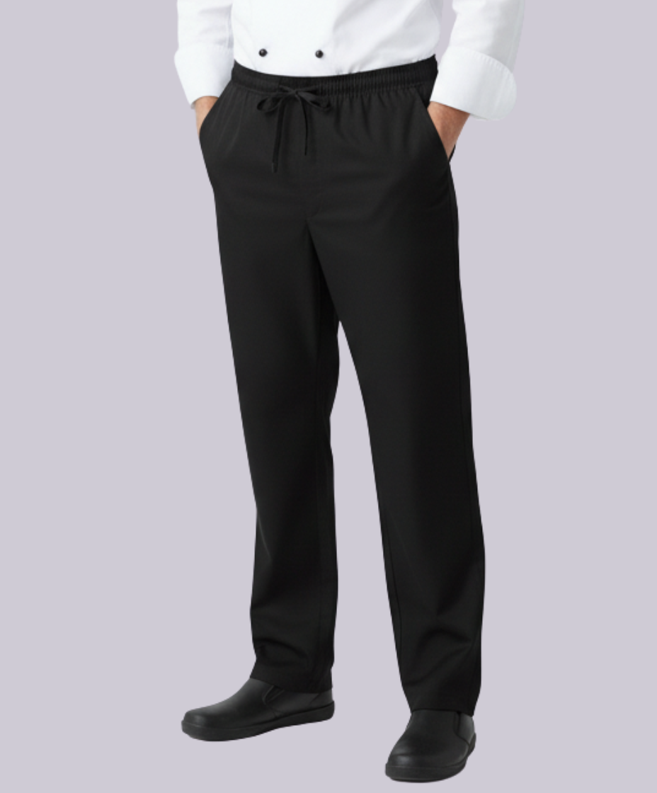 CHEF'S TROUSERS: UNISEX PLAIN BLACK