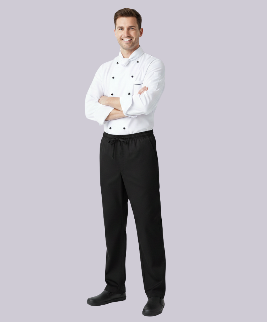 CHEF'S TROUSERS: UNISEX PLAIN BLACK