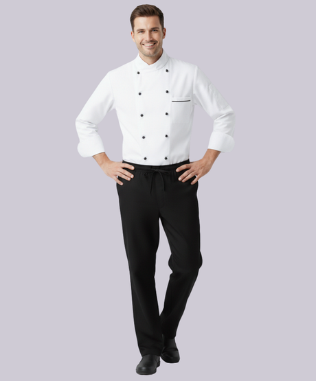 CHEF'S TROUSERS: UNISEX PLAIN BLACK