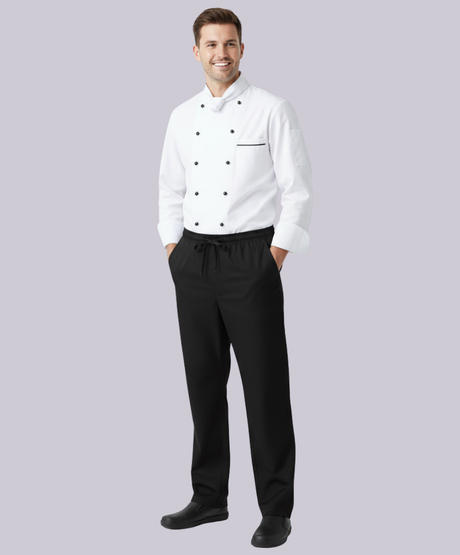 CHEF'S TROUSERS: UNISEX PLAIN BLACK