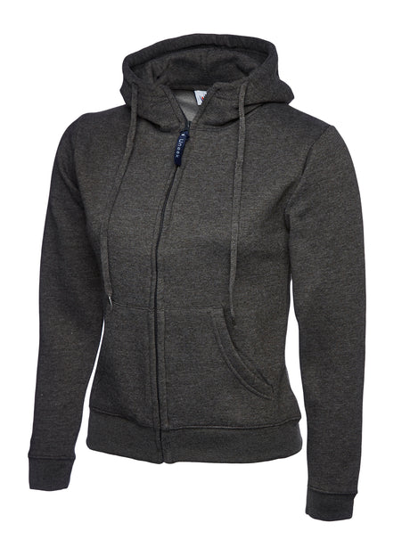LADIES CLASSIC FULL ZIP HOODED SWEATSHIRT